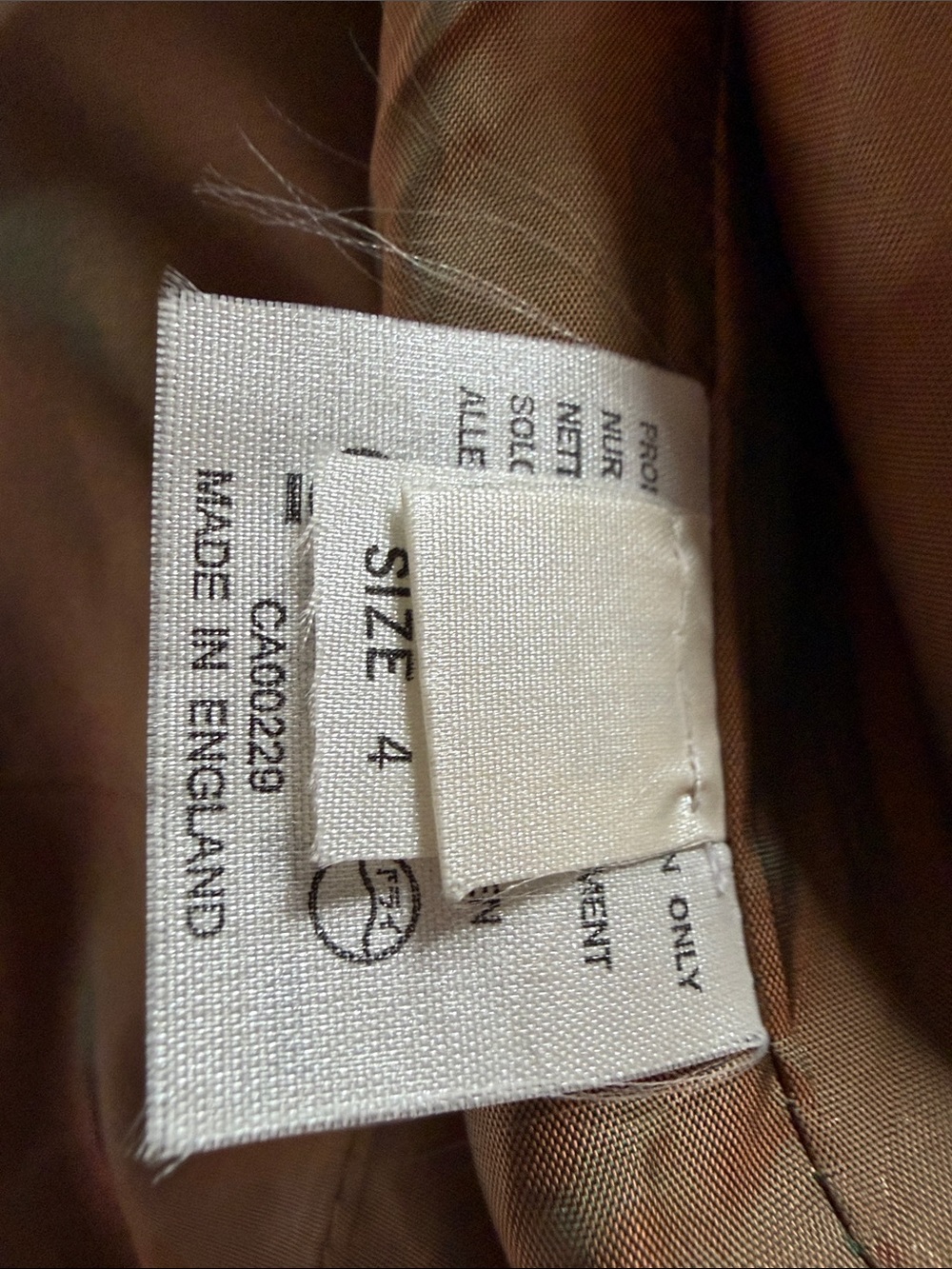 Aquascutum London Brown & Green Plaid Tweed Blazer size 4 - Picture 8 of 10